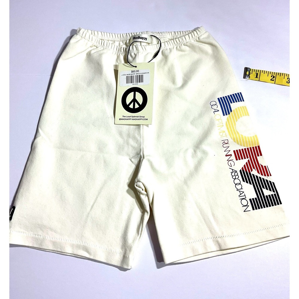 Madhappy LORA Cream Biker Shorts Size Extra Small XS Cycling Local Optimist NWT